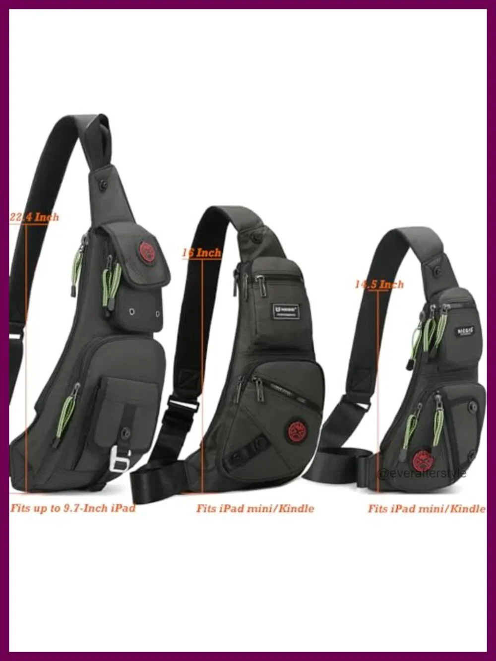 NICGID Sling Bag Crossbody Backpack for Travel Hiking EDC